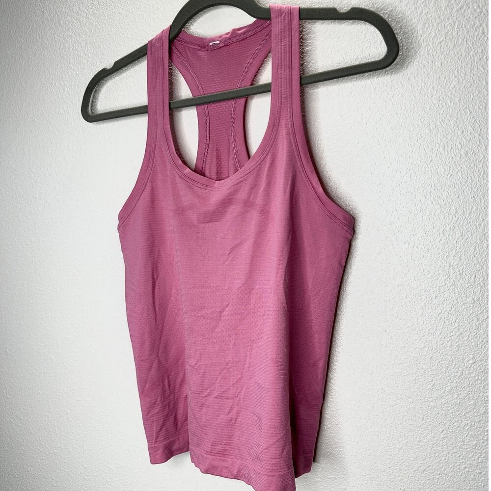 Lululemon Light Pink Round Neck Long Line Racerback Tank Top 6 - Picture 4 of 9